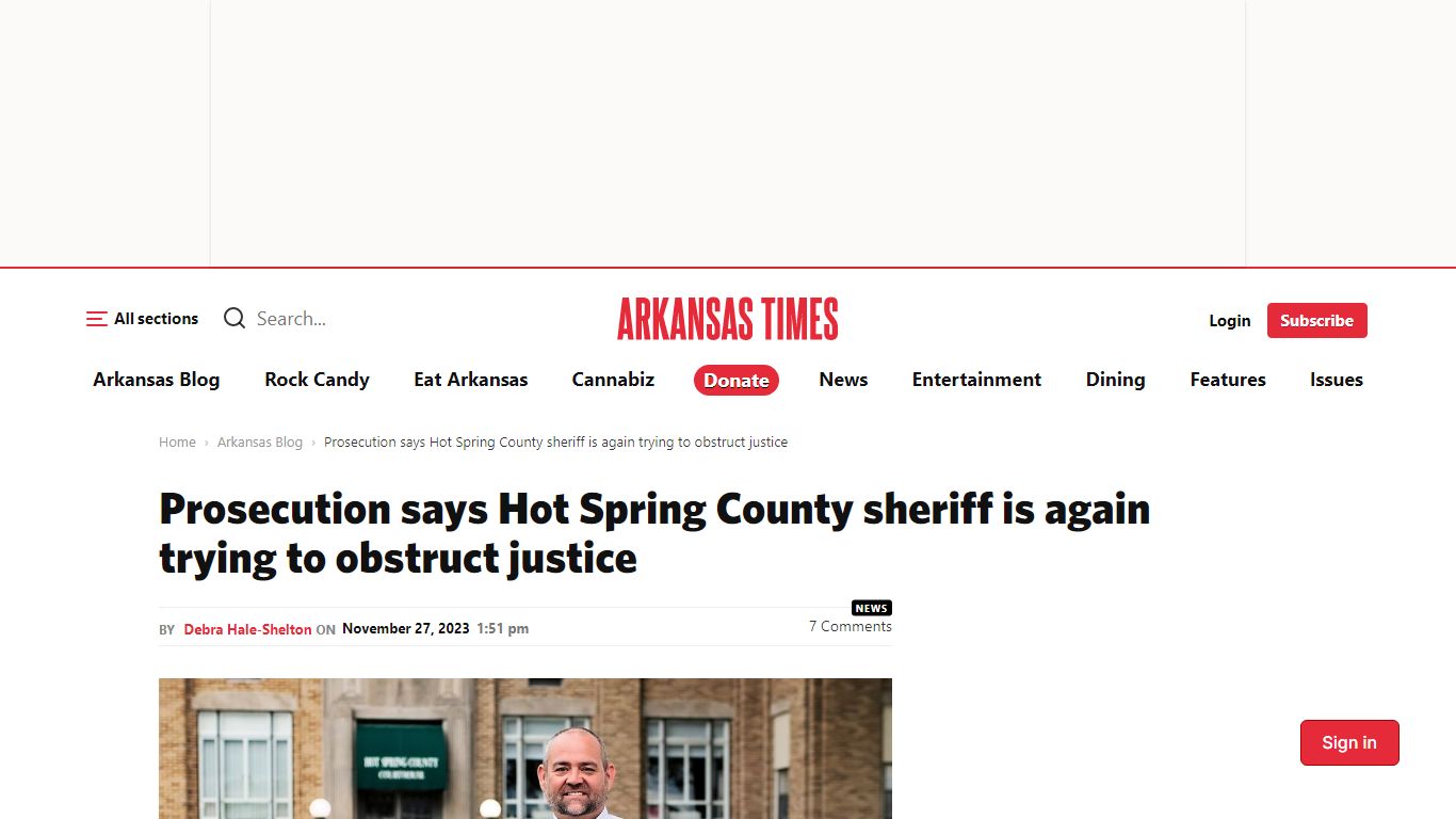 Prosecution says Hot Spring County sheriff is again trying to obstruct ...